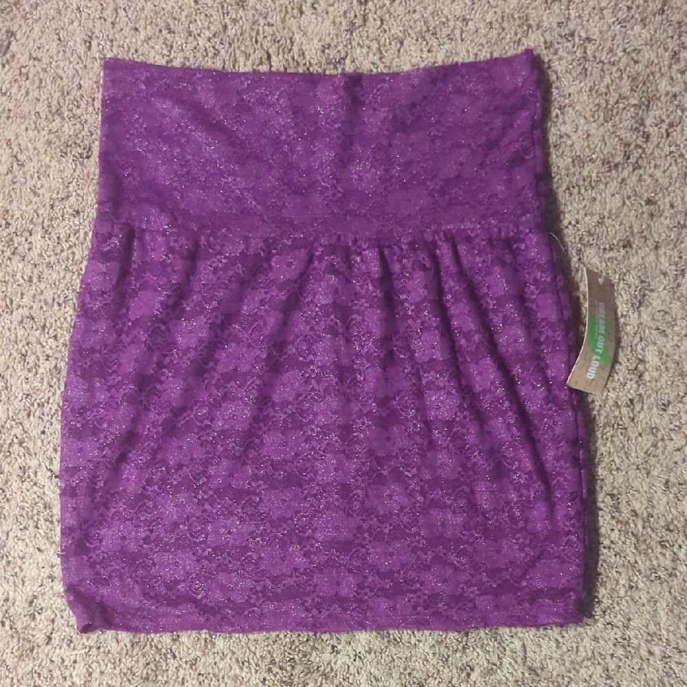 Selena Gomez Vibrant Purple Lace Skirt(NWT)
